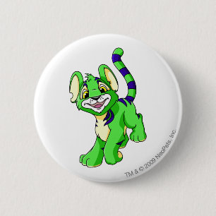 Kougra Green Ronde Button 5,7 Cm
