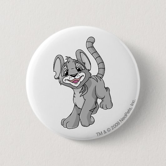 Kougra Silver Ronde Button 5,7 Cm (Voorkant)
