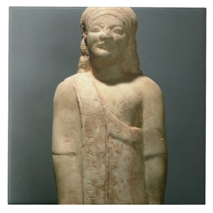 Kouros Dionysermos, Grieks, Archaic Period, c.600 Tegeltje