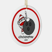 Kous Aap Bowling Jongens Kerst Ornament (Rechts)