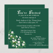 Kousa Dogwood Mariage Réception Invitation (Devant / Derrière)