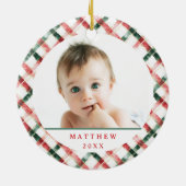 Kousen Grootouders 1e Kerstmis Keramisch Ornament (Achterkant)