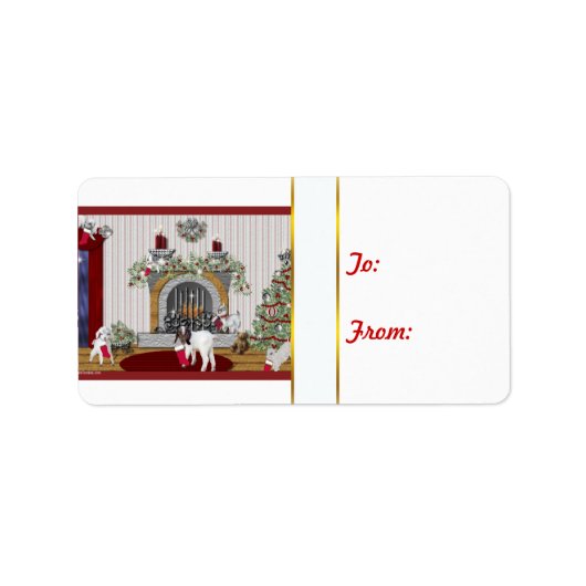 Kousen Hung Goat Christmas Gift Label Sticker (Voorkant)
