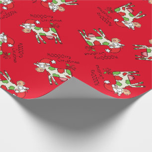 Kow Funny Cartoon kerstfeestdag Cadeaupapier