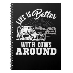 Kow Mooey Funny Cattle Funny Cow Boerderij Life is Notitieboek
