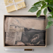 Kow Rustic Schetch Art Land Barn Boerderij Tissuepapier (Geschenk)