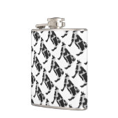 Kow zwart-wit Silhouette Heupfles (Links)