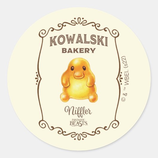 Kowalski Bakery - Niffler Ronde Sticker (Voorkant)