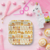 Kowalski Bakery Rows of Treds Pattern Papieren Bordje (Feest)