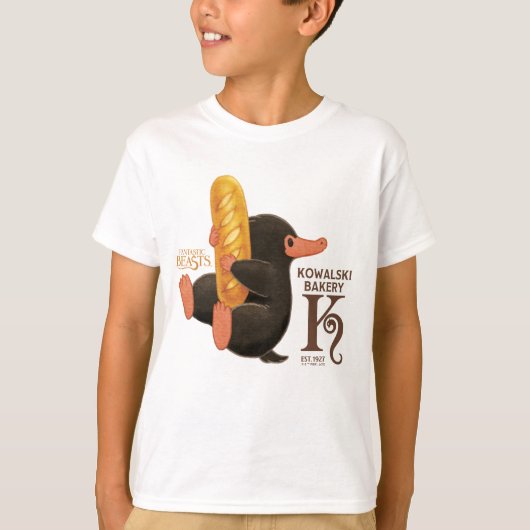 Kowalski bakkerij - niffler met brood t-shirt (Voorkant)