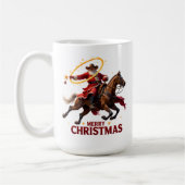 Kowboy Kerstman Ruiter Koffiemok (Links)