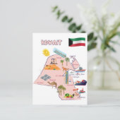 Koweït carte destinations Lieux touristiques (Debout devant)