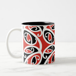Kowhaiwhai Mangopare Maori Tribal Patroon Tweekleurige Koffiemok