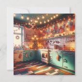 Kozijn Cottage Kitsch Retro Kerstmis Feestdagenkaart (Voorkant)