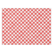 Kozijn Wit & Rode Winter Abstract Patroon Kerstmis Tafelkleed (Voorkant (Horizontaal))