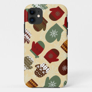 Kozy Kerstfeestdag winter Mittens iPhone Case