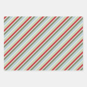 Kozy kerstrood en groene feestdag inpakpapier vel (Voorkant)