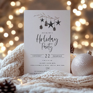 Kozy Natuur Holiday Party Invitation Kaart