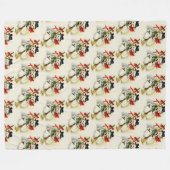 Kozy  Snowman Kerstfeest Fleece Deken (Voorkant (Horizontaal))