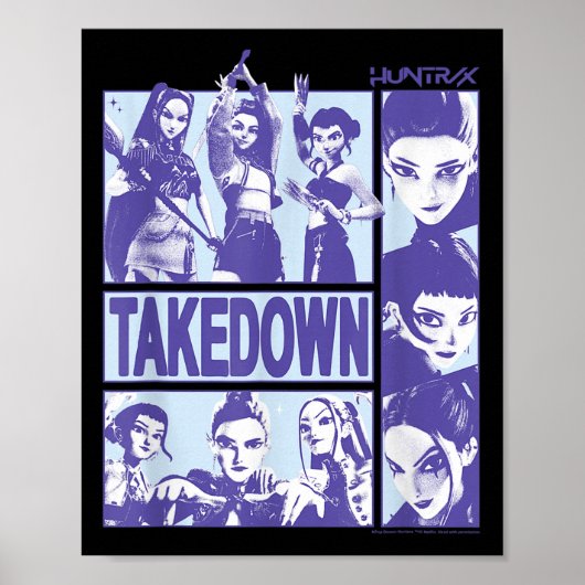 Kp Demon Hunters Halloween Huntrix Takedown Panel  Poster (Voorkant)