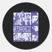 Kp Demon Hunters Halloween Huntrix Takedown Panel Ronde Sticker (Voorkant)