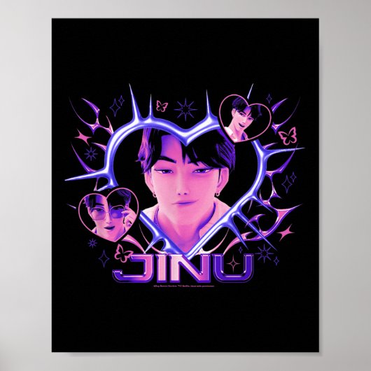 Kp Demon Hunters Halloween Jinu Y2k Heart Shape Rt Poster (Voorkant)