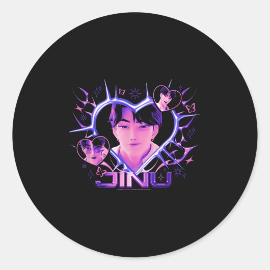 Kp Demon Hunters Halloween Jinu Y2k Heart Shape Rt Ronde Sticker (Voorkant)