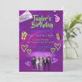 KPOP boyband verjaardagsfeestje Kaart (Staand voorkant)