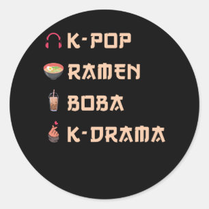 KPOP Cadeau Ronde Sticker