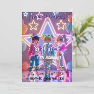 KPOP DEMON CUTE UITNODIGING