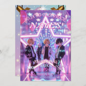 KPOP Demon Hunters Inspired Invitation Kaart (Voorkant / Achterkant)