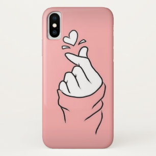 KPop Hand Symbol Cute Korean iPhone X Hoesje
