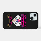 KPop Heart Corée Drapeau Symbole main Design de mu (Verso Horizontal)