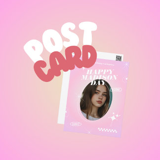 Kpop Idol Verjaardag Fancafe Stijl Postkaart