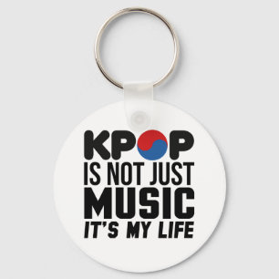 Kpop is mijn leven muziek slogan graphics sleutelhanger