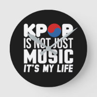 Kpop is mijn levensslogan grafische kaart (donker)