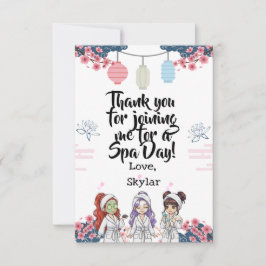 KPOP Spa Day Flat Thank You Card Bedankkaart