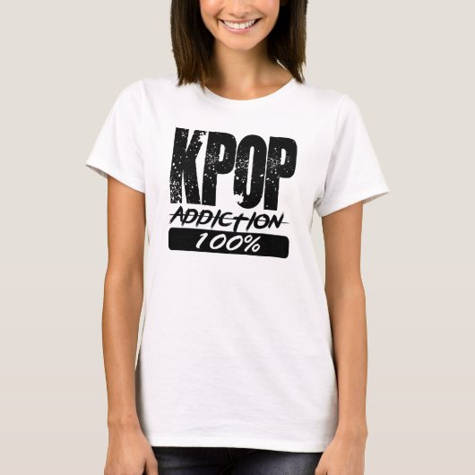 KPOP-verslaving 100% T-shirt (Voorkant)