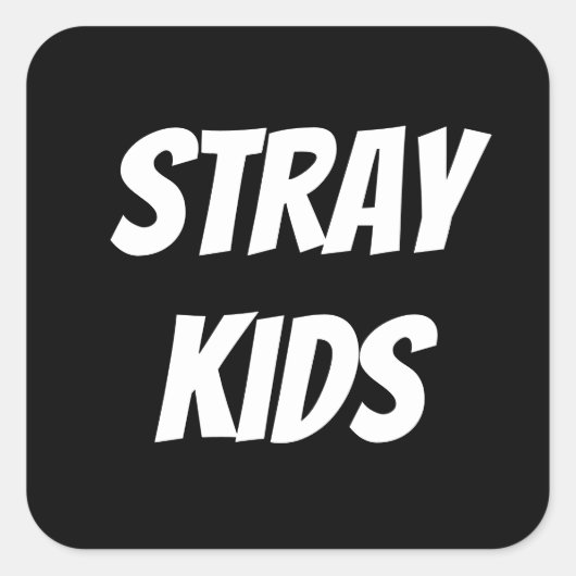 kpop (Zwerfvuil kinder) Vierkante Sticker (Voorkant)