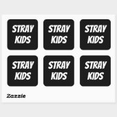 kpop (Zwerfvuil kinder) Vierkante Sticker (Vel)