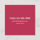 KR-code voor aankomst Vierkante Visitekaartje (Achterkant)