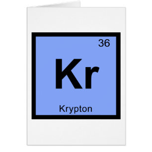Kr - Krypton Scheikunde Periodiek Systeem Symbool