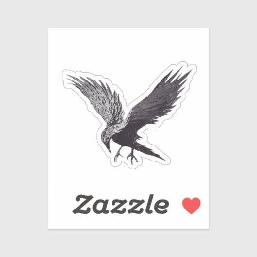 Kraai Abstracte kunst Sticker (Vel)