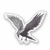 Kraai Abstracte kunst Sticker (Voorkant)