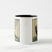 Kraai en Cookie - Pop Gothic Holiday Surreal Tweekleurige Koffiemok (Center)