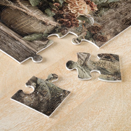 kraai en pompoen stilleven legpuzzel (Zijkant)