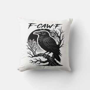 Kraai F-Caw-F Gotische Humor Grappig Kussen
