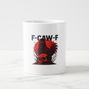 Kraai F-Caw-F Grappige Gotische Humor Extra Grote Beker