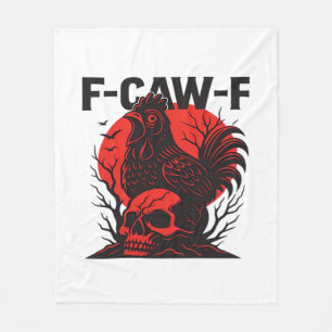Kraai F-Caw-F Grappige Gotische Humor Fleece Deken