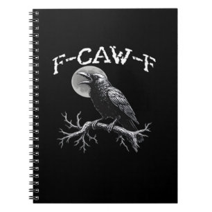 Kraai F-Caw-F Grappige Vogel Cool Uniek Notitieboek